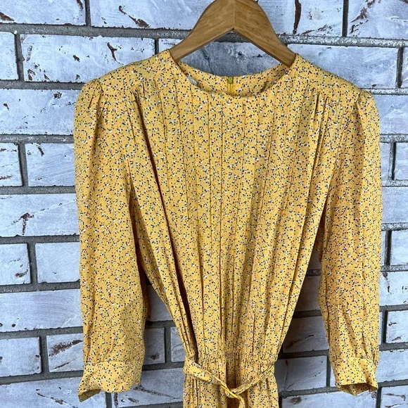 Karin Stevens | Vintage Yellow Ditsy Floral Print Dress - Picture 2 of 9